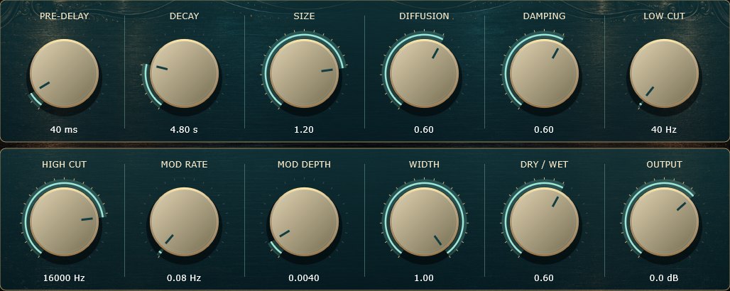 New Orleans reverb controls close-up